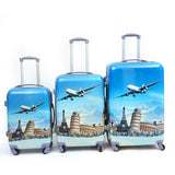 Pc Printing Pattern Suitcase,Portable Password Box,Universal Wheel Trolley Case,Wholesale Rolling
