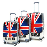 3-Piece Trolley Case, Printed Pattern Lock Luggage,Universal Wheel Suitcase, High Quality Pc