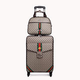 Carrylove Fashion 16/20/24 Inch Size Handbag+Rolling Luggage 100%Pu Travel Suitcase