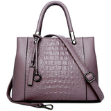 Jiessie & Angela New Brand Designer Crocodile Real Leather Women Tote Bag Fashion Women Cross