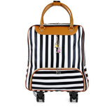 Trolley Trolley 16 "Inch Rolling Luggage Luggage Bag Leather Pu Trolley Bag Women'S Proof D
