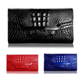 Women Handbag Money Coin Purses Holder Alligator Crocodile Long Clutch Wallets