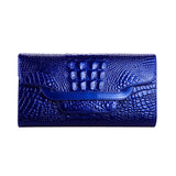 Women Handbag Money Coin Purses Holder Alligator Crocodile Long Clutch Wallets