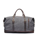 Augur Men Travel Bags Canvas Leather Carry On Luggage Bags Men Duffel Bags Travel Tote Large