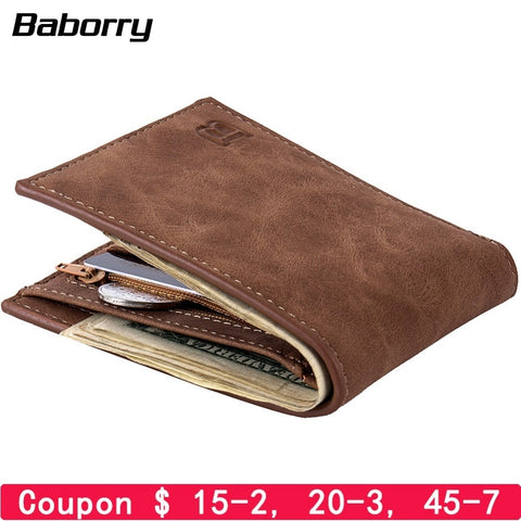 Fashion 2019 Men Wallets Mens Wallet With Coin Bag Zipper Small Money Purses New Design Dollar Slim