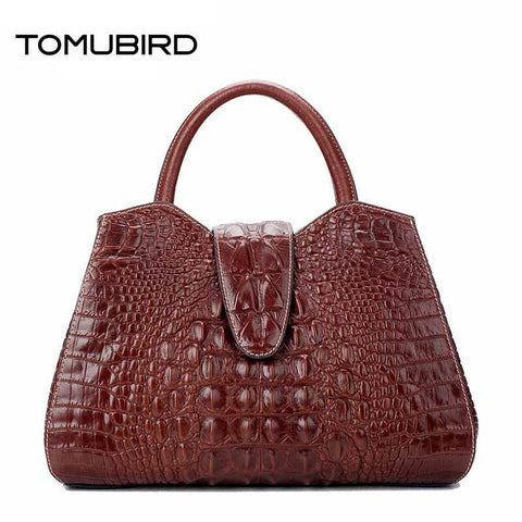 Tomubird 2019 New Women Genuine Leather Bag Brands Crocodile Embossed Luxury Women  Tote Bag Top