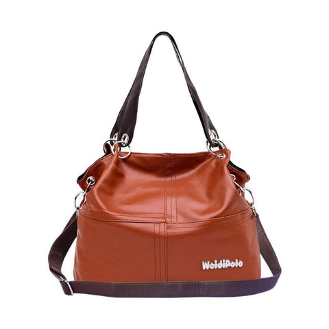 Retro Women Versatile Handbag Soft Offer Pu Leather Bags Zipper Messenger Bag Simple Splice