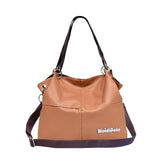 Retro Women Versatile Handbag Soft Offer Pu Leather Bags Zipper Messenger Bag Simple Splice