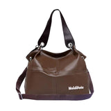 Retro Women Versatile Handbag Soft Offer Pu Leather Bags Zipper Messenger Bag Simple Splice