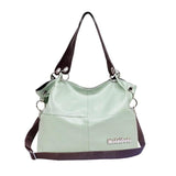 Retro Women Versatile Handbag Soft Offer Pu Leather Bags Zipper Messenger Bag Simple Splice