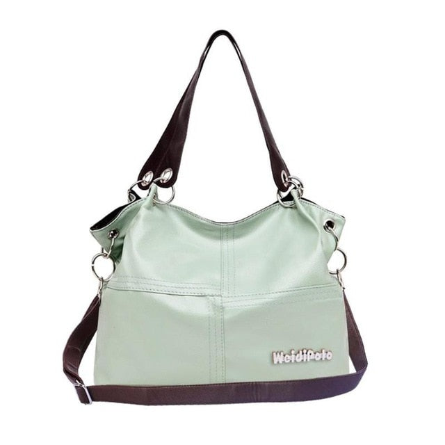 Retro Women Versatile Handbag Soft Offer Pu Leather Bags Zipper Messenger Bag Simple Splice