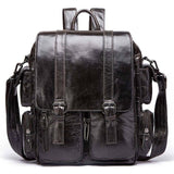 Gzcz 2019 High Quality Men'S Backpack Vintage Genuine Leather Bagpack  Multifunction Mochila
