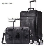 Carrylove 16/20/22/24 Inch Size Business Luggage Boarding Handbag+Rolling Luggage Spinner Brand