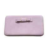 Colorful Bowknot Pendant Pu Leather Long Casual Women'S Clutch Handbag Women Interior Slot Pocket