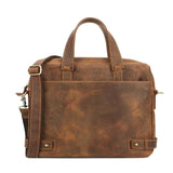 Luxury Brand Designer Natural Crazy Horse Leather Men Handbags Perfect Quality 14" Laoptop Bag