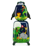 Abs+Pc Artoon Cute Animal Kids Rolling Luggage Set Spinner Children Suitcases Wheel Trolley