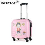 16 Inches Creative Computer Case Girl Students Abs+Pc Trolley Case Woman Travel Luggage Suitcase