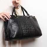 Westal Alligator Pattern Women Handbags Lady Leather Laptop 14 Genuine Leather Shoulder Bags