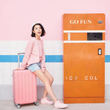 Xiaomi 90Fun  Pc Hardside 24/28" Pink/Green Rolling Luggage Suitcase Women Trolley Bag Travelling