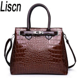 Women'S Bag High Quality Crocodile Pattern Handbag Luxury Designer Design Bag Fashion Simple
