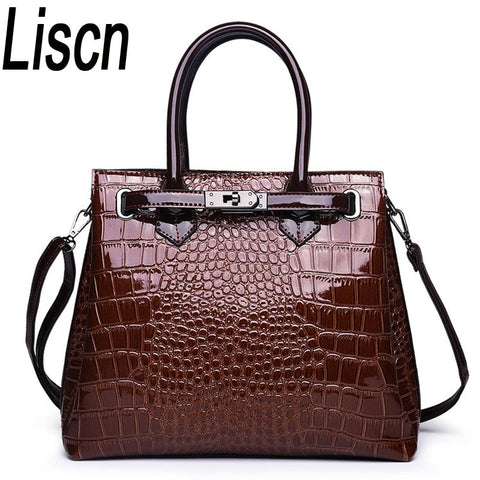 Women'S Bag High Quality Crocodile Pattern Handbag Luxury Designer Design Bag Fashion Simple