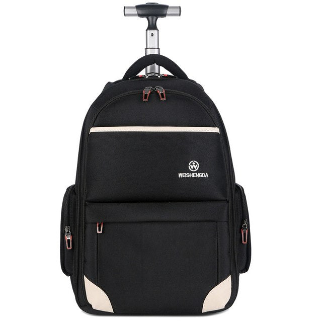 New Fashion Waterproof Oxford Trolley Travel Backpack Hand Luggage Suitcase Bags On Wheels Unisex