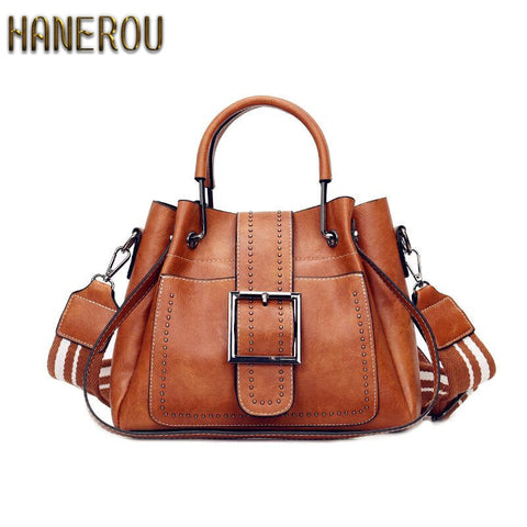 Bags For Women 2019 New Fashion Pu Leather Handbags Crossbody Bag For Women Vintage Bucket Shoulder