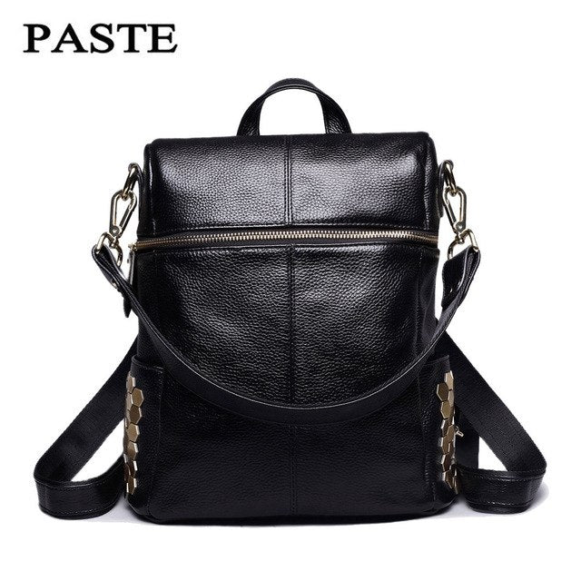 Head Layer Cowhide Large Capacity Backpack 2019 Famous Designers Genuine Leather Backpack Summer