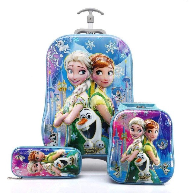 Brand 3D Boy Anime Trolley Bus Box Child Ladder Luggage Travel Rolling Luggage Girl Cartoon Pull