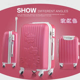 24 Inch Women Luggage Travel Bags Trolley,Abs Trolley Case,Girl Hello Kitty Travel Suitcase,