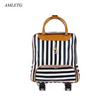 Suitable For Ladies Suitcase Suitcase Set, With Bag, Waterproof Faux Leather Case With Wheels,