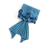 55"(140Cm) -Mermaid Tail Blanket Crochet Mermaid Blanket , Soft All Seasons Sleeping Blankets,