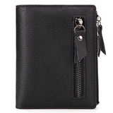 2019 New Genuine Leather Mens Wallet Man Zipper Short Coin Purse Brand Male Cowhide Credit&Id