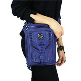 Fashion Gothic Steampunk Skull Retro Rock Bag Men Women Waist Bag Shoulder Bag Phone Case Holder