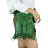 Fashion Gothic Steampunk Skull Retro Rock Bag Men Women Waist Bag Shoulder Bag Phone Case Holder