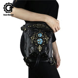 Fashion Gothic Steampunk Skull Retro Rock Bag Men Women Waist Bag Shoulder Bag Phone Case Holder