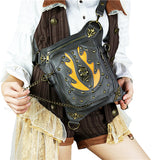 Fashion Gothic Steampunk Skull Retro Rock Bag Men Women Waist Bag Shoulder Bag Phone Case Holder