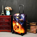 Fashion Suitcase Skull Planet Collision 20"24"28" Inch Boarding Spinner Wheel Carry Ons Rolling