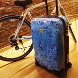 Fashion Suitcase Skull Planet Collision 20"24"28" Inch Boarding Spinner Wheel Carry Ons Rolling