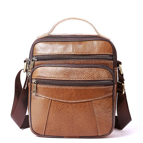 Westal Messenger Bag Men'S Shoulder Bag Genuine Leather Small Flap Male Man Crossbody Bags For