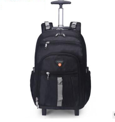 Men Nylon Travel Trolley Bag Wheeled Backpack Women  Business  Rolling Bag Travel Trolley Rolling