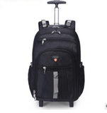 Men Nylon Travel Trolley Bag Wheeled Backpack Women  Business  Rolling Bag Travel Trolley Rolling