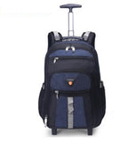 Men Nylon Travel Trolley Bag Wheeled Backpack Women  Business  Rolling Bag Travel Trolley Rolling