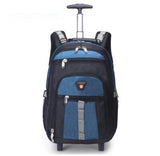 Men Nylon Travel Trolley Bag Wheeled Backpack Women  Business  Rolling Bag Travel Trolley Rolling