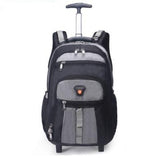 Men Nylon Travel Trolley Bag Wheeled Backpack Women  Business  Rolling Bag Travel Trolley Rolling