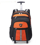 Men Nylon Travel Trolley Bag Wheeled Backpack Women  Business  Rolling Bag Travel Trolley Rolling