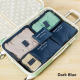 Set Of 6 Duffle Bags Travel Kits Family Clothes Shoes Underwear Makeup Toiletry Storage Bag