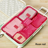 Set Of 6 Duffle Bags Travel Kits Family Clothes Shoes Underwear Makeup Toiletry Storage Bag