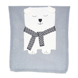 Children'S Knitted Blanket Baby Cute Bear Pattern Blanket Air Conditioning Blanket Beach Mat