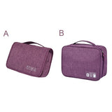 Men'S Bath Cosmetic Pouch Cable Wire Bag Charger Gadget Organizer Hanging Folding Underwear Shoe